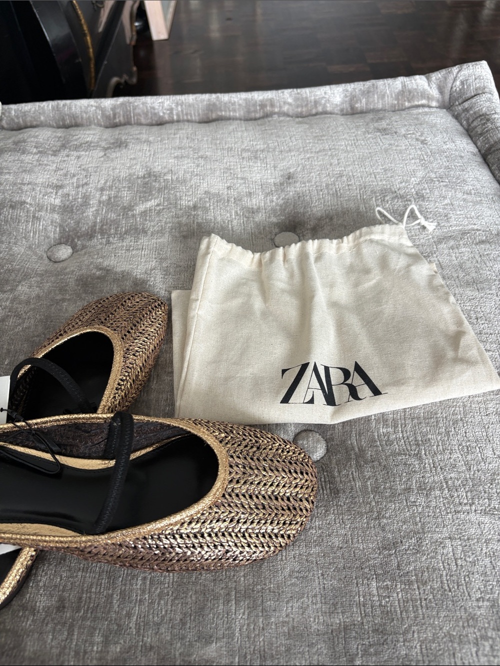 Gold Raffia Mules NWT - Picture 7 of 9